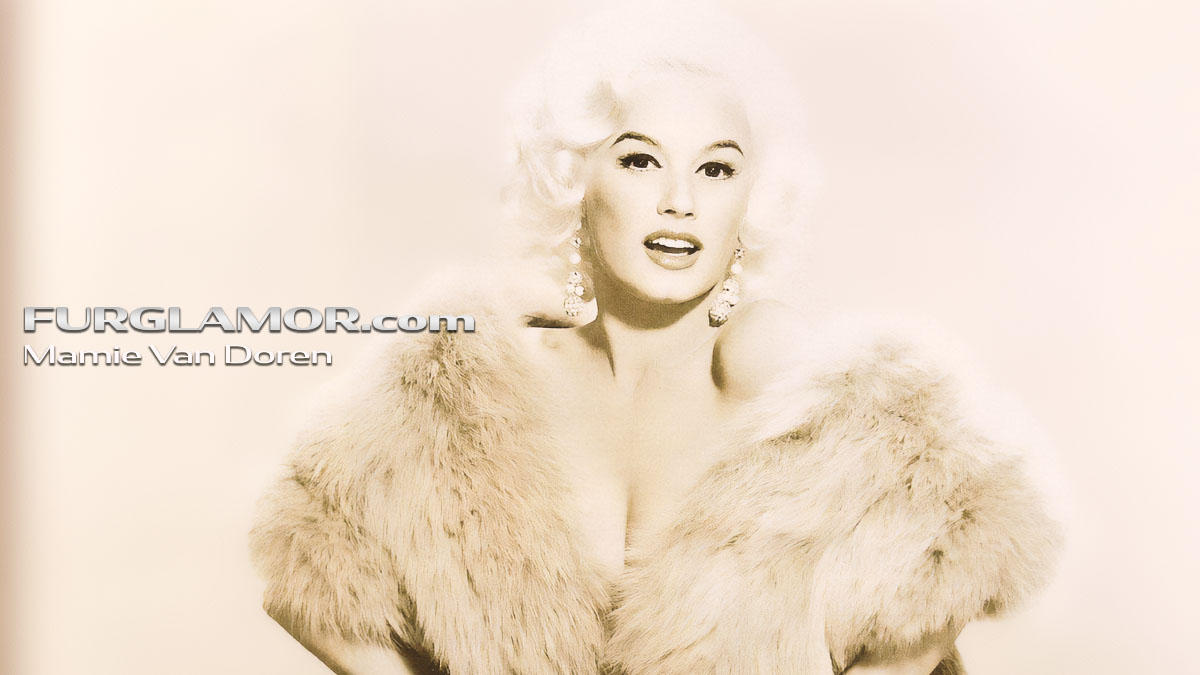 Mamie Van Doren – Dyed Fox Wrap